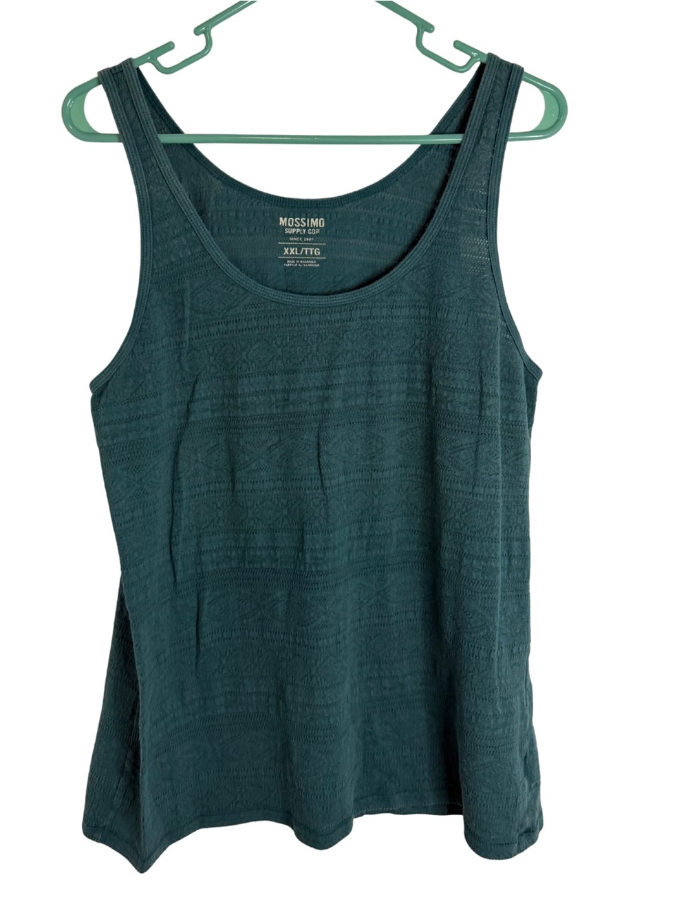 3/$20 Mossimo Supply Co. Women's Teal Textured Tank Top Size XXL